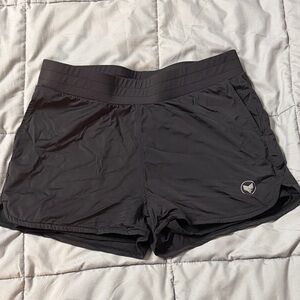 Women's Black Athletic Shorts with Logo